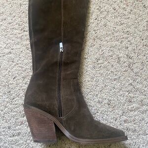 Gorgeous Brown Suede Tall Boots - image 1